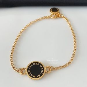 Marc Jacobs black logo charm bracelet